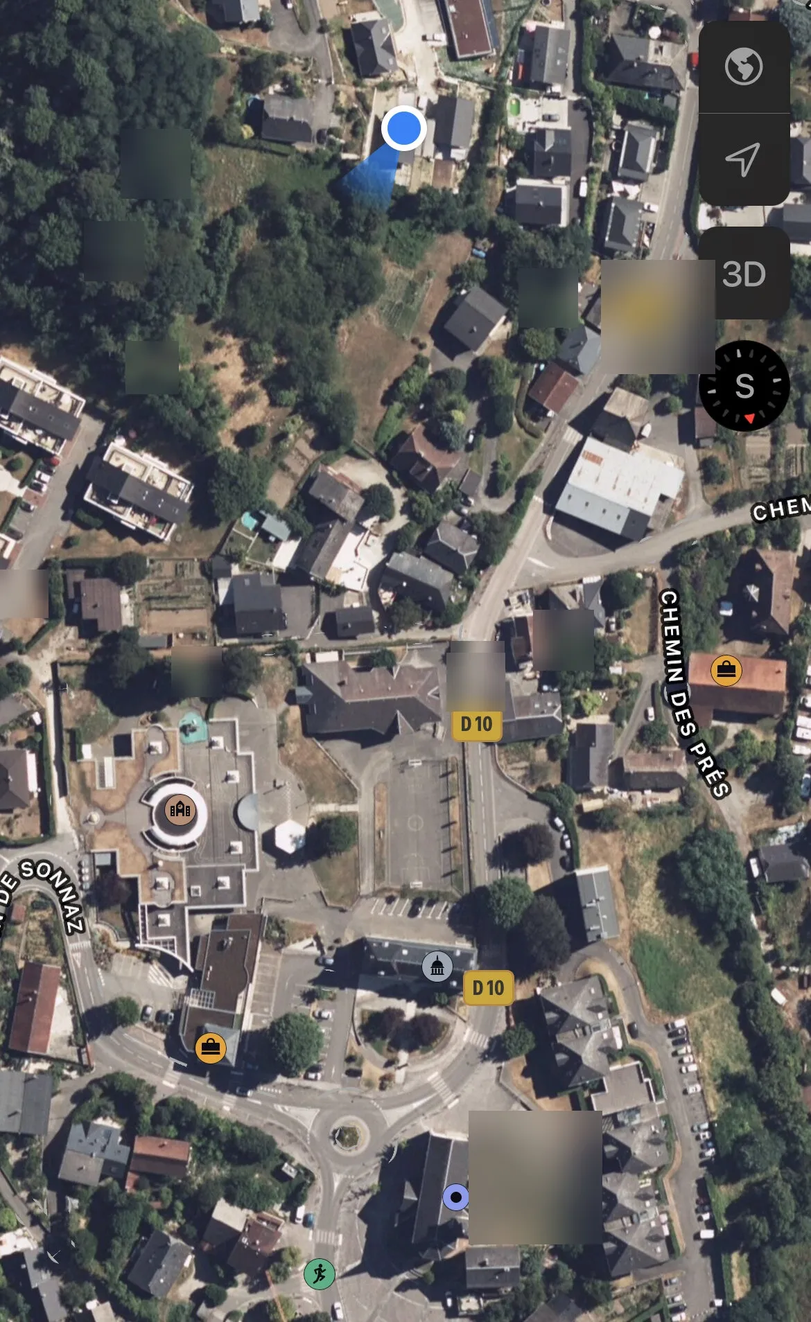 Quartier résidentiel et pistes cyclables